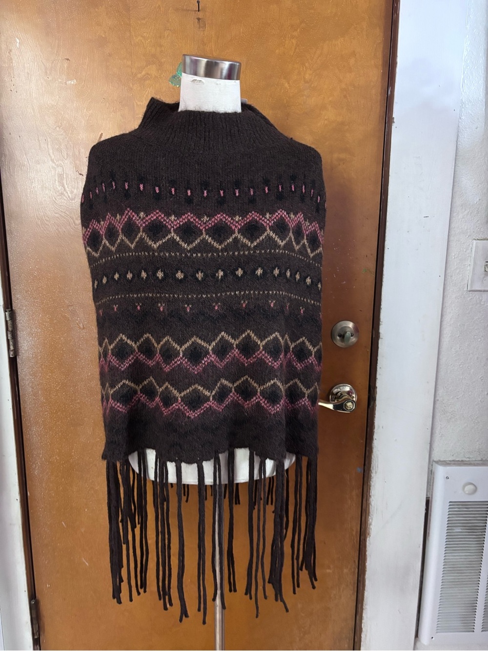 NWT. Fair Isle Wool Blend poncho.